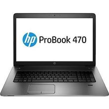 Ноутбук HP ProBook 470 <G6W55EA> i5-4210U (1.7) 8G 1T 17.3"HD+ AG AMD R5 M255 2G DVD-SM BT cam HD FPR Win7 Pro + Win8 Pro (Metallic Grey)