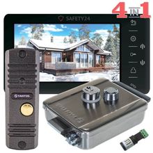 Tantos ✔ Видеодомофон с замком Tantos Amelie HD, Черный + Corban HD, 70°