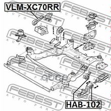 Подушка Двигателя | Зад Прав Лев | Febest арт. VLMXC70RR