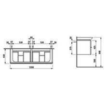 Тумба с раковиной Laufen Palace New 4.0133.1.075.464.1