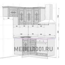 Кухня БЕЛАРУСЬ-8 модульная угловая. 1600х1600мм