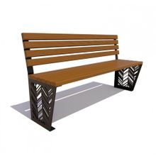 Скамейка садовая «ГАРНИЗОН» без подлокотников (1,2м)