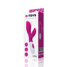 A-toys Ярко-розовый вибратор Lilu с клиторальным стимулятором - 20 см.