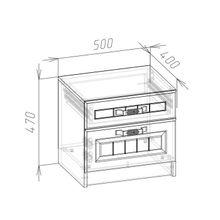 Тумба прикроватная Лена-2   500х400х470 белый белый глянец