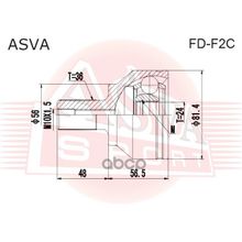 Шрус Внешний Ford  Focus Ii  C-Max 24*56*36 Мм ASVA арт. FDF2C