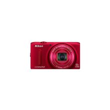 Nikon coolpix s9500 18mpix красный 22x 3" 1080p 23mb sdhc wifi gps en-el12