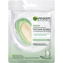 Garnier Skin Naturals Питание Бомба Миндальное Молочко+Гиалуроновая Кислота 1 тканевая маска