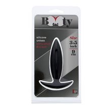 Чёрная мини-пробка для анальной стимуляции BOOTYFUL ANAL PLUG XTRA SMALL BLACK - 9 см. Черный