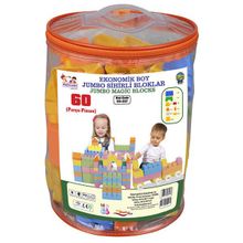 Конструктор Pilsan"Jumbo Magic Blocks"60 деталей в ведре