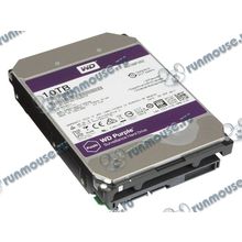 Жесткий диск 10000ГБ Western Digital "Purple WD100PURZ", 5400об. мин., 256МБ (SATA III) (oem) [139485]