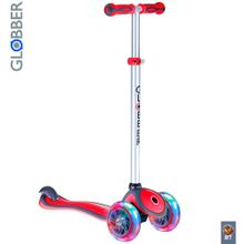 442-102 Самокат GLOBBER PRIMO PLUS с 3 светящимися колесами Red