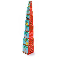 Кубики SCRATCH 6181034 Stacking Tower Animals of the world