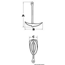 Osculati Grapnel anchor 2.5 kg, 01.139.25