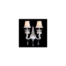 Бра 519 2 Dolores белый прозрачный хрусталь Strotskis