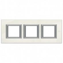 Рамка 3 поста AXOLUTE, горизонтальная, белый фарфор |  код. HA4802M3HBG |  Bticino