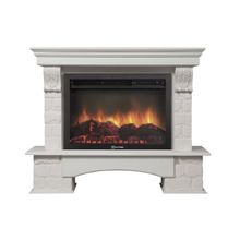 Портал Firelight Forte 30U (угловой) камень белый, шпон белёный дуб