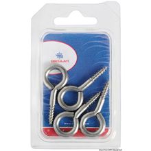 Osculati SS eye screws 28 x 3 mm Blister packaging 10 pcs, 09.033.01