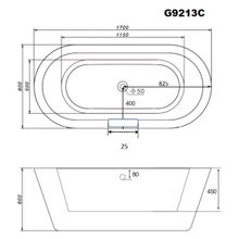 Акриловая ванна Gemy G9213C