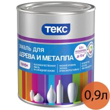 ТЕКС эмаль по дереву и металлу база A белая полуматовая (0,9л)   ТЕКС эмаль для металла и дерева base A полуматовая (0,9л) КЛАСС ПРОФИ