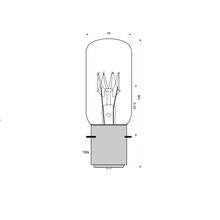 Danlamp Лампа накаливания Danlamp 10056 P28s 230 В 65 Вт 50 кандел для навигационных огней DHR серии 70