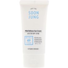 Etude House Soon Jung Mild Defence Sun Cream SPF49 50 мл