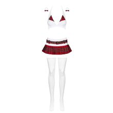Obsessive Игровой костюм школьницы Schooly (S-M   красная шотландка)