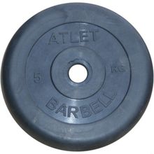 Черный диск MB Barbell Atlet 5 кг, 26 мм.