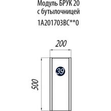 Тумба с раковиной Акватон Брук 80 (60+20) дуб латте, 1A201901BCDF0