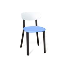 Слайн Стул Sheffilton SHT-S85-2 белый голубой черный муар