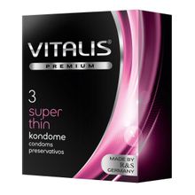 Vitalis Ультратонкие презервативы VITALIS PREMIUM super thin - 3 шт. (прозрачный)