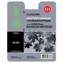 Картридж струйный Cactus CS-CLI521BK черный для Canon Pixma MP540 MP550 MP620 MP630 MP640 MP660 MP98