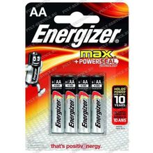 Батарейка Energizer LR06 (AA) (1,5V) MAX alkaline блист-4