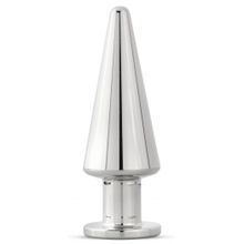  Серебристая анальная пробка Sinner Metal Pointy Buttplug - 11,5 см.