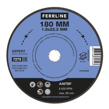 FERRLINE Круг отрезной по металлу FerrLine Expert 180 х 1,8 х 22,2 мм A46TBF