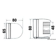 Osculati Utility 77 black rear base white stern navig.light, 11.416.04