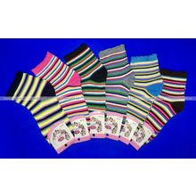 Женские носки в полоску с медицинской резинкой