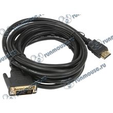 Кабель-переходник DVI-D Single Link<->HDMI Telecom "CG480G" медь, позолоченные контакты (3.0м) (ret) [131865]