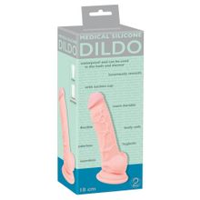 Реалистичный фаллоимитатор из силикона Medical Silicone Dildo - 18 см.