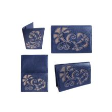 Stone flower обложка для водительских прав синяя