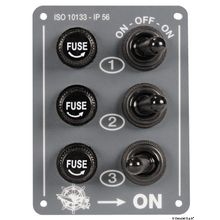 Osculati 3-switch electric control panel, 14.801.00