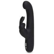 Чёрный вибратор Slimline G-Spot Rechargeable Rabbit Vibrator - 24,1 см. (черный)