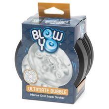 BlowYo Мастурбатор с крупными шишечками BlowYo Ultimate Bubble Textured Blowjob Stroker (прозрачный)