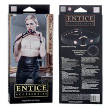 California Exotic Novelties Черный открытый кляп с кольцом Entice Open Mouth Gag (черный)