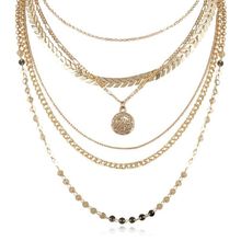 Многослойное колье под золото (арт. 81132-7)