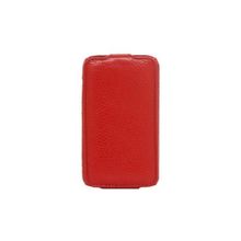 Кожаный чехол для HTC Sensation Clever Case Leather Shell, цвет красный черный