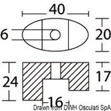 Osculati Spare anode for Vetus Bow 23A 50 80, 43.070.12