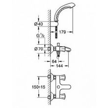 Смеситель Grohe Costa L 25460001 для ванны с душем