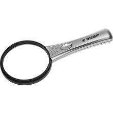 Лупа ЗУБР "МАСТЕР", светодиодная подсветка, 3-х 5-х кратное увеличение, диаметр линзы 75мм