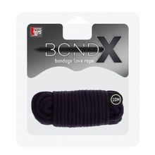 Черная веревка для связывания BONDX LOVE ROPE - 10 м. Черный