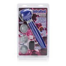 California Exotic Novelties Синий вибромассажёр с 3 сменными насадками Infrared Rechargeable Massager (синий)